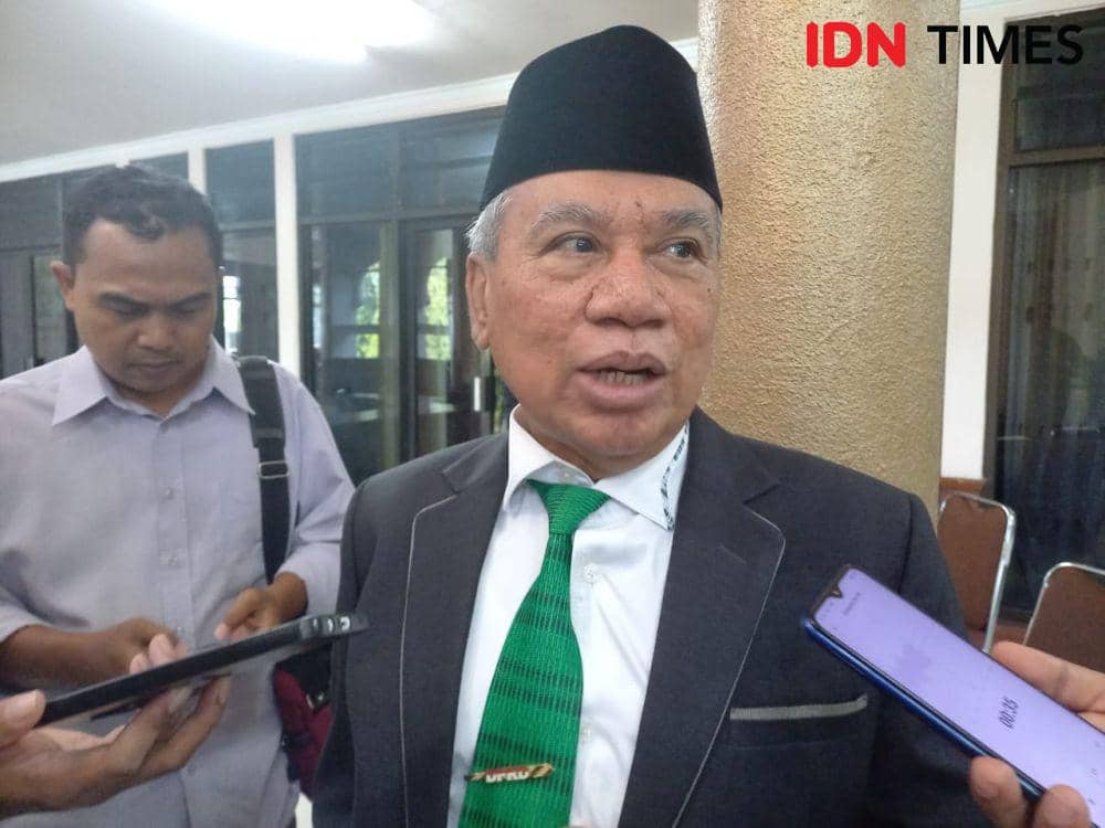 Ketua TPD Ganjar-Mahfud NTB Muzihir. (IDN Times/Muhammad Nasir)
