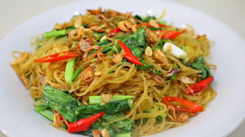 Resep Bihun Goreng Sawi Hijau, Lauk Simpel yang Menggugah Selera