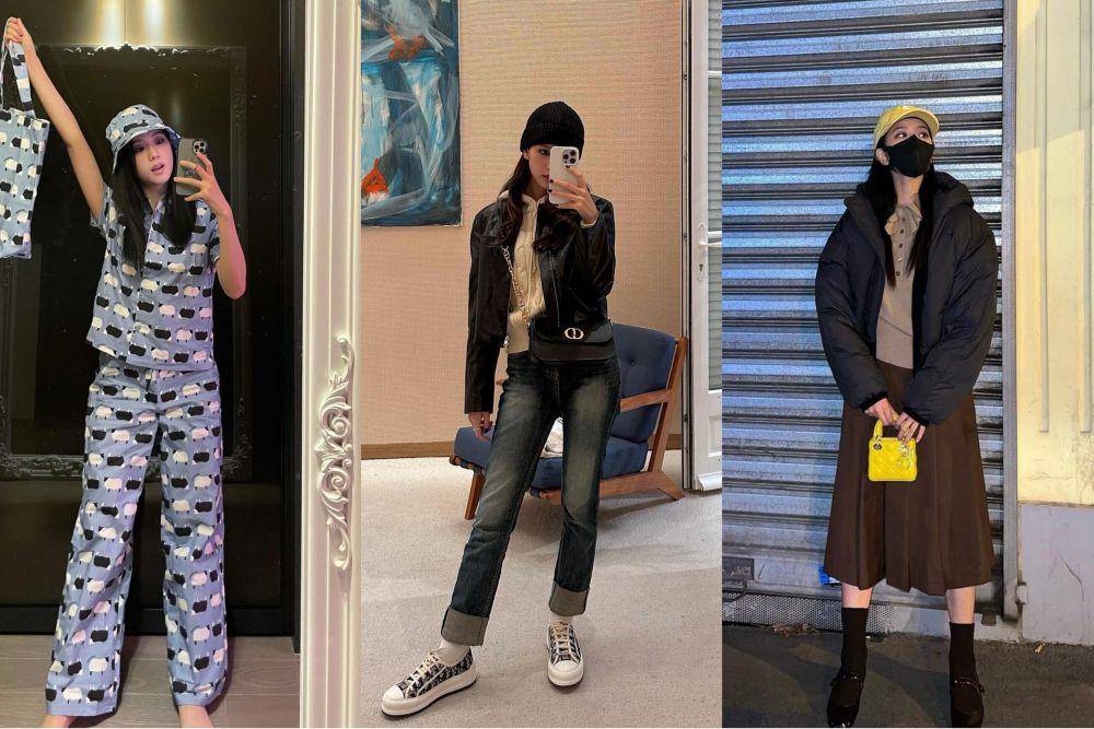 referensi OOTD dengan topi ala Jisoo BLACKPINK (instagram.com/sooyaaa__)