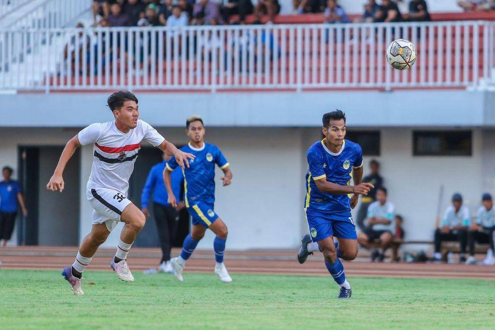 PSIM Jogja melakoni laga uji coba melawan Putra Surakarta FC di Stadion Mandala Krida Yogyakarta, Jumat (28/07/2023) sore (psimjogja.id)