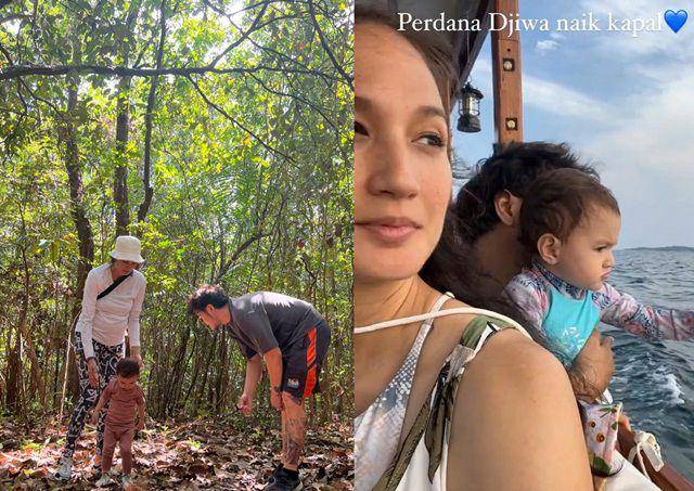 9 Potret Liburan Keluarga Dimas Anggara, Menelusuri Belitung