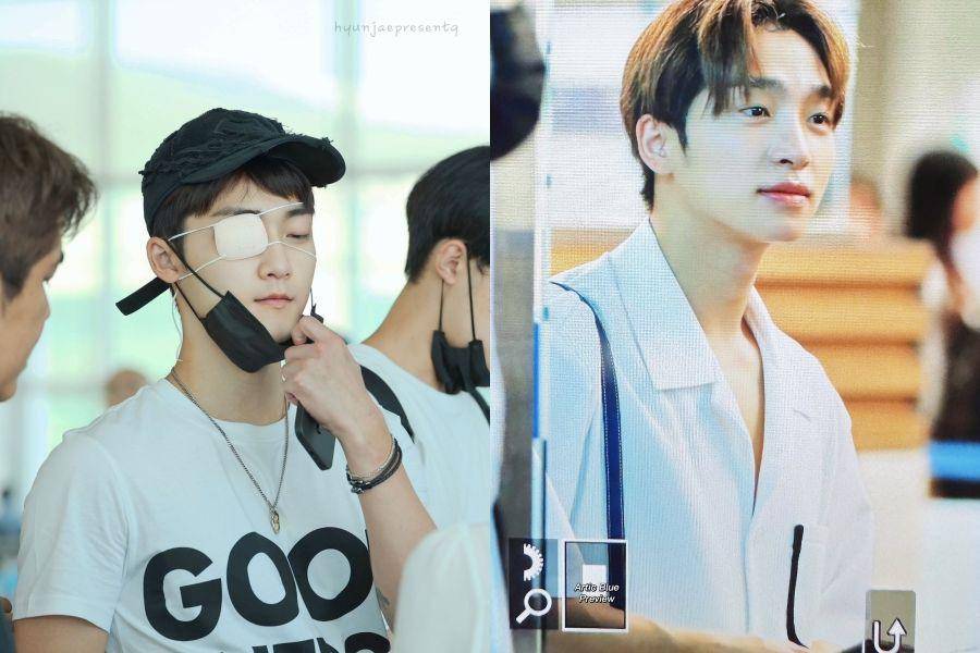 Hyunjae dan Sangyeon THE BOYZ berangkat ke Jakarta (twitter.com/hyunjaepresentq | twitter.com/articblue1104)
