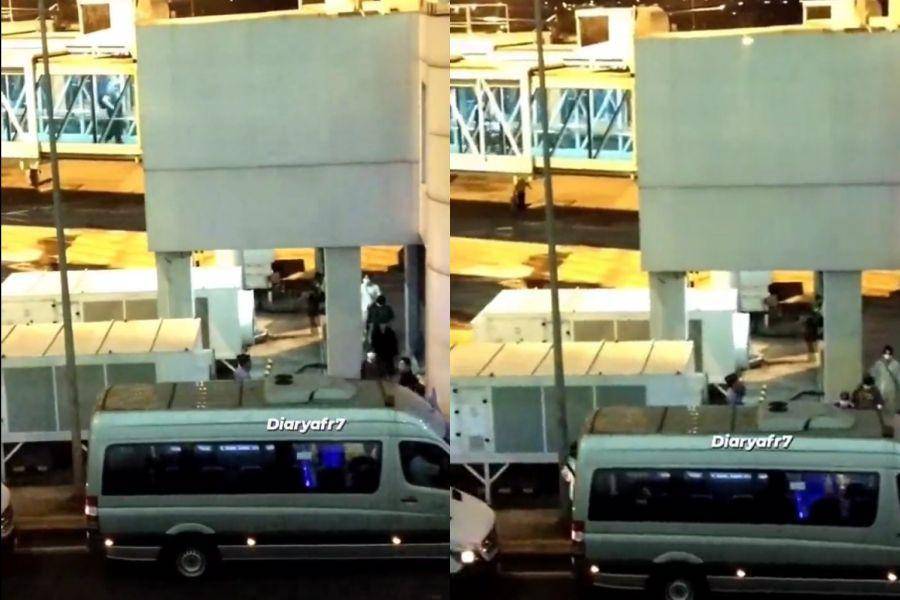 THE BOYZ di bandara Soekarno Hatta (twitter.com/AfrianaAmbarita)