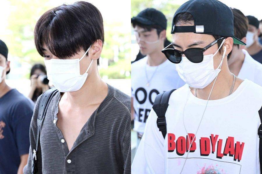 Juyeon dan Eric THE BOYZ berangkat ke Jakarta (dok. MHN)