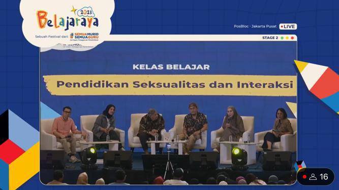 potret sesi ngobrol pendidikan seksualitas dan interaksi di Belajaraya. 29 Juli 2023. (IDN Times/Shasya Khairana)