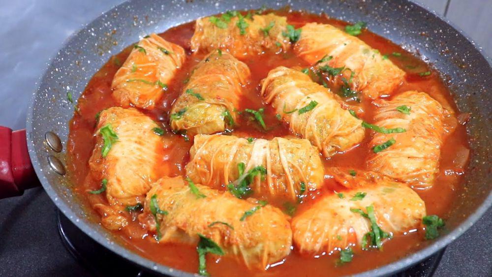 Resep Sawi Gulung Isi Ayam ala Korea, Paduan Pedas Menggugah Selera