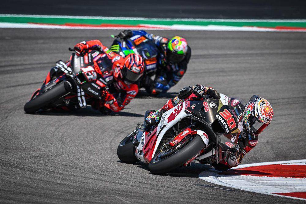 Takaaki Nakagami saat menjalani pekan balap GP Amerika 2023. (twitter.com/takanakagami30)