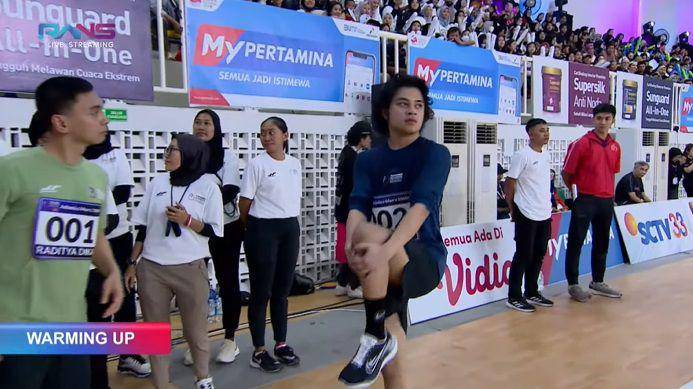 potret Bastian Steel juara lari 100 meter (youtube.com/Rans Entertainment)