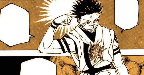 Sukuna menjelaskan bagaimana kutukan pembalik mereset efek burnout teknik kutukan ( Dok. Mangaplus / Jujutsu Kaisen )