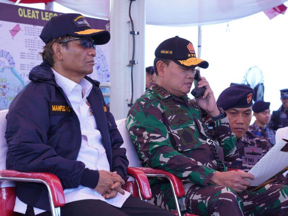 TNI melakukan latihan gabungan Dharma Yudha 2023 di Perairan Bali. (Dokumentasi Puspen TNI)