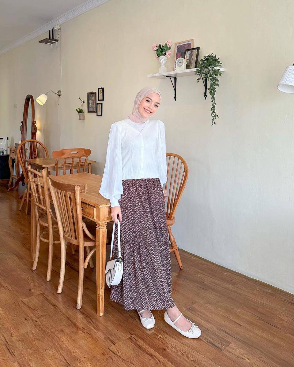 inspirasi ootd hijab ala Febiola Nabila (instagram.com/febiolanabilaa)