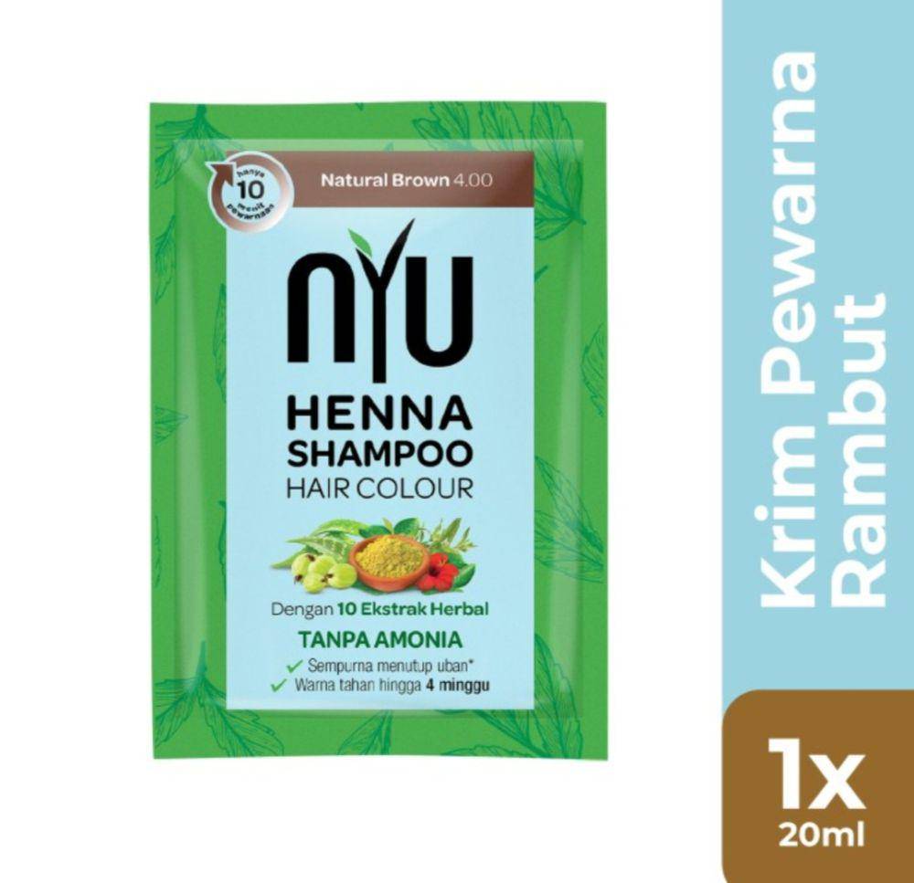 NYU Henna Shampoo Hair Colour (tokopedia.com/godrej-id)