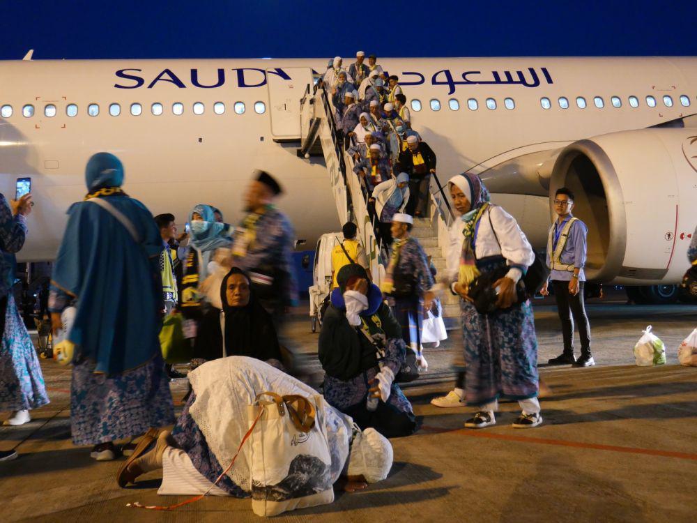 Jemaah haji debarkasi Palembang tiba di Tanah Air (IDN Times/Dokumen)