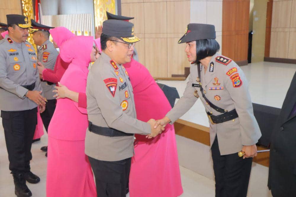 Sertijab 6 Kapolres Polda Lampung, Selasa (1/8/2023). (Dok. Polda Lampung).
