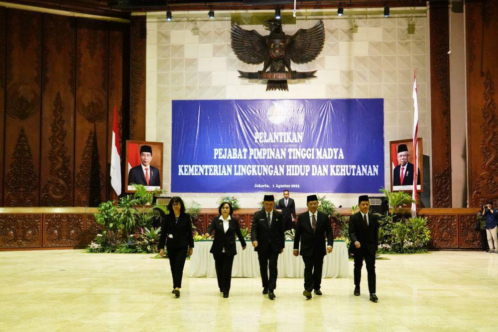 Lantik Lima Pejabat Pimpinan Tinggi Madya KLHK, Ini Pesan Menteri LHK