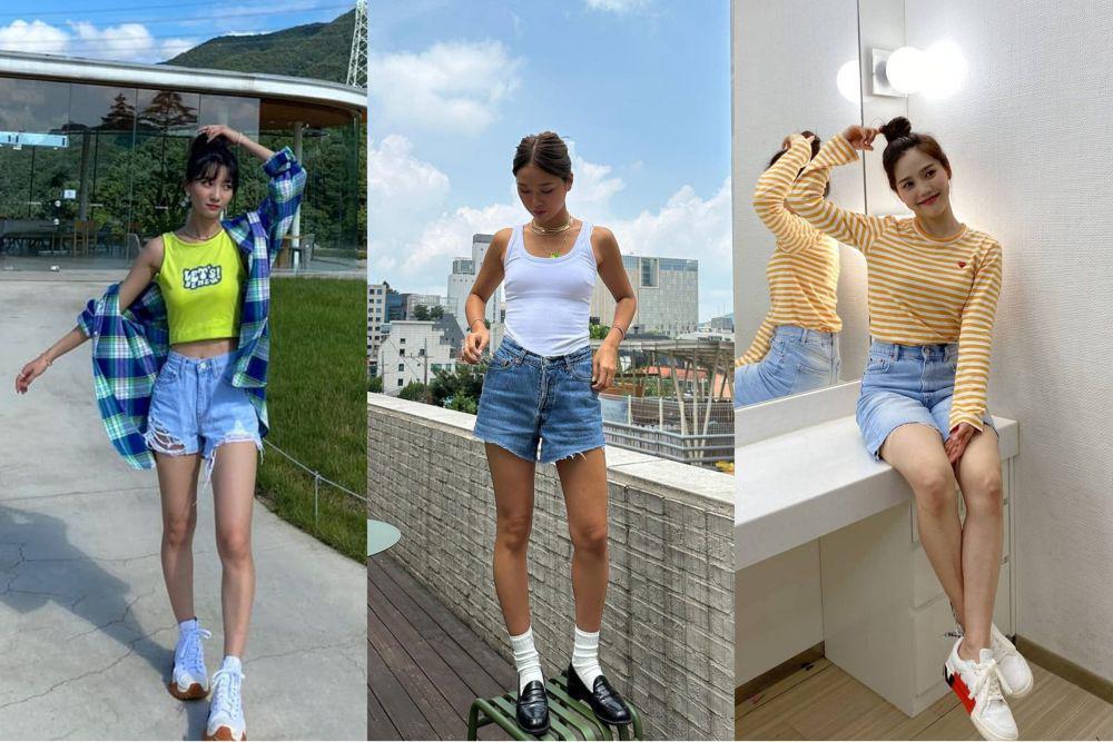 10 Ide Padu Padan Short Pants Denim ala Member Oh My Girl, Simpel!