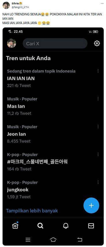 Akun TikTok Jungkook ke-spill (Twitter.com/fakgrill_KTH)