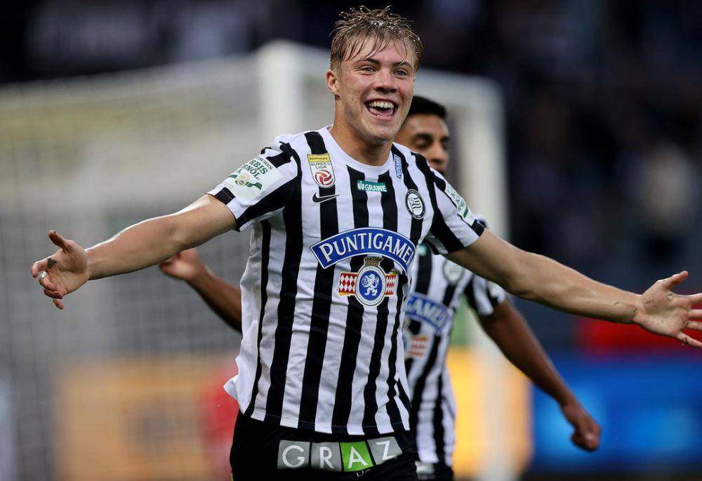 Rasmus Höjlund saat berkostum Sturm Graz (instagram/rasmus.hoejlund)