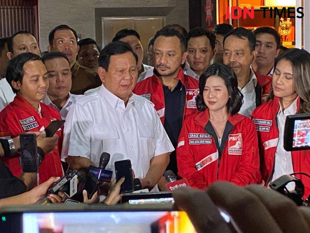 Prabowo Subianto sambangi DPP PSI bahas Pemilu 2024 (IDN Times/Irfan Fathurohman)