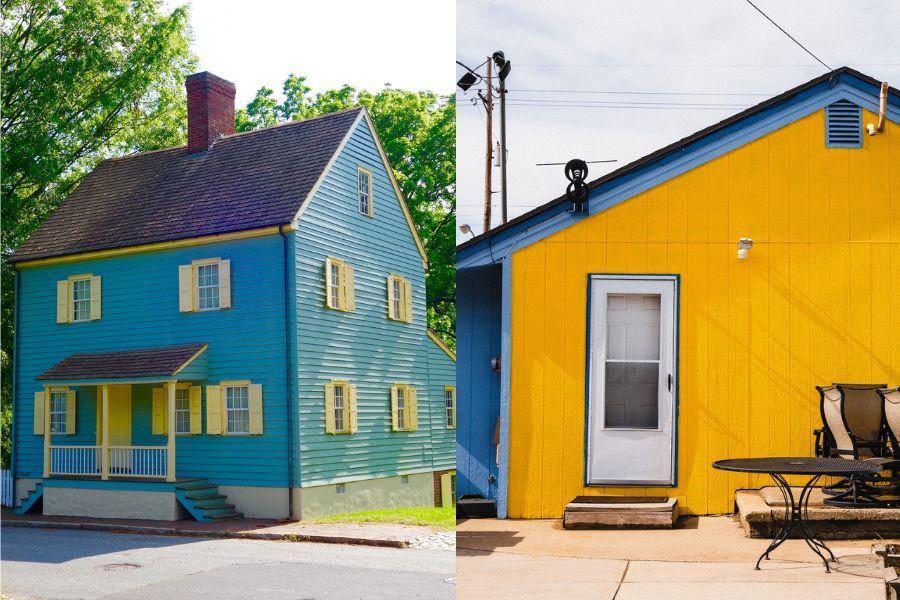 9 Inspirasi Kombinasi Warna Cat Eksterior Biru dan Kuning, Unik!