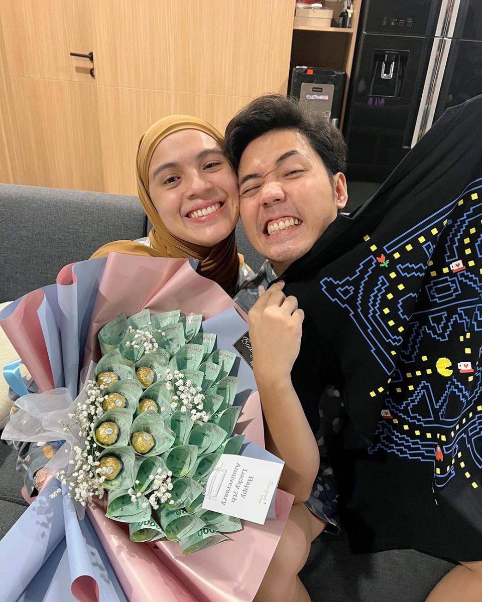 potret kebersama Rizky Kinos dan Nycta Gina (instagram.com/missnyctagina)