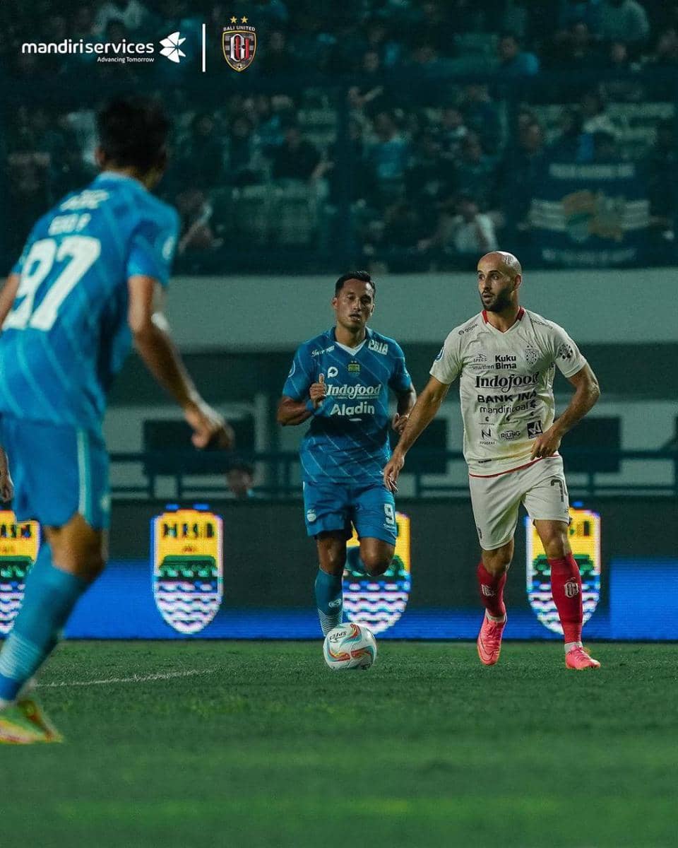 Mohammed Rashid saat Persib Bandung vs Bali United. (Instagram.com/baliunitedfc)