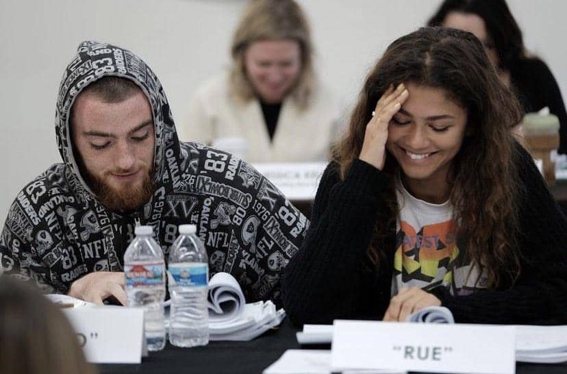 potret Angus Cloud dan Zendaya saat reading serial Euphoria (instagram.com/euphoria)