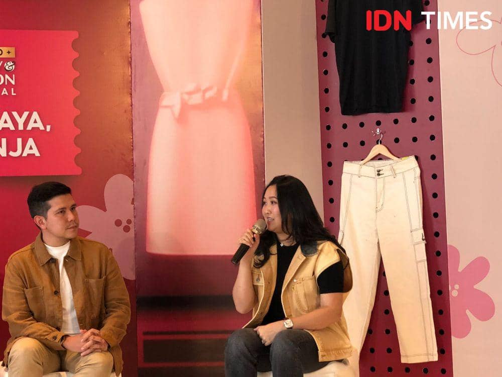 Media gathering Shopee 8.8 Grand Beauty & Fashion Festival: Pintar Bergaya, Bijak Belanja pada Kamis (3/8/2023) di Pakuwon Tower, Jakarta Selatan. (IDN Times/Nisa Zarawaki)