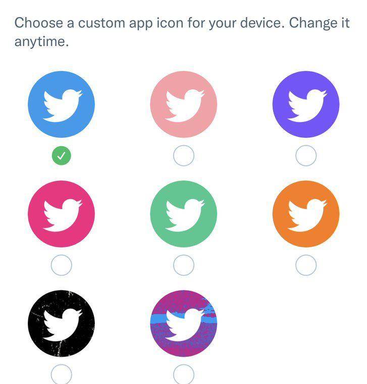 ilustrasi pilih ikon Twitter Blue ketika masih logo lama (twitter.com/XBlue)