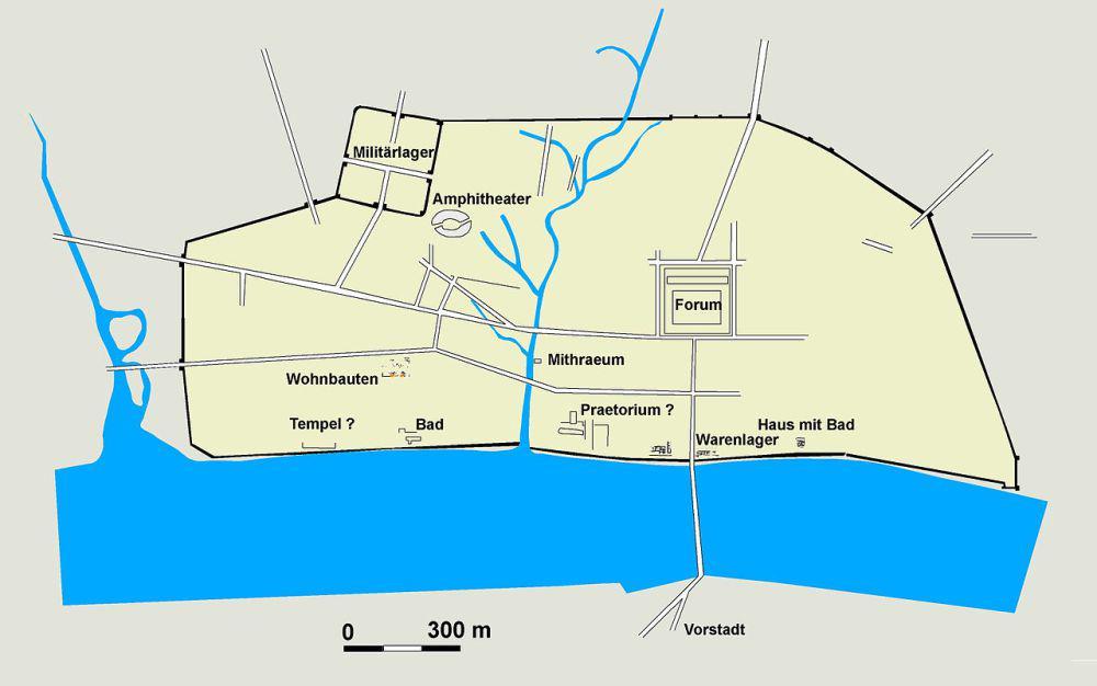 ilustrasi peta Londinium (commons.wikimedia.org/Udimu)