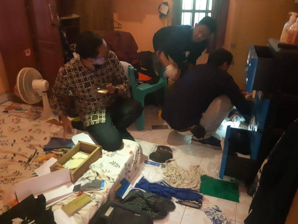 Polisi olah TKP pencurian rumah kosong. (Dok. Polres Bantul)