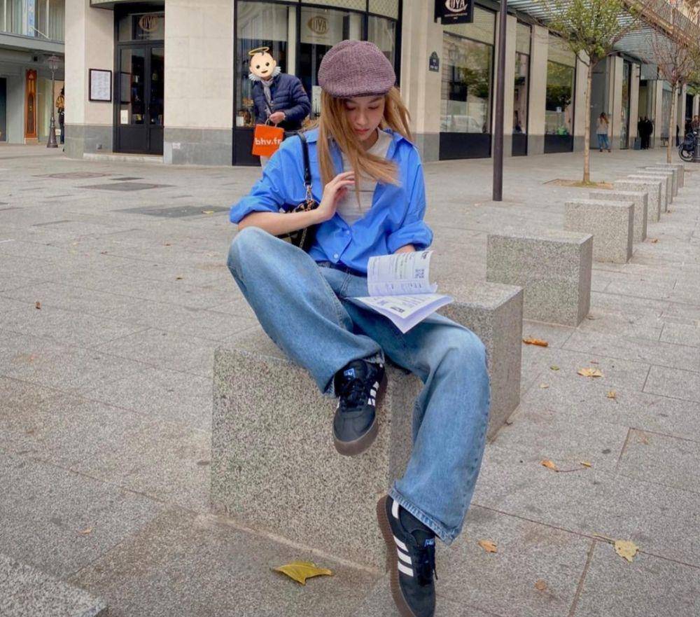 inspirasi outfit biru muda ala Prim Chanikarn (instagram.com/primiily)