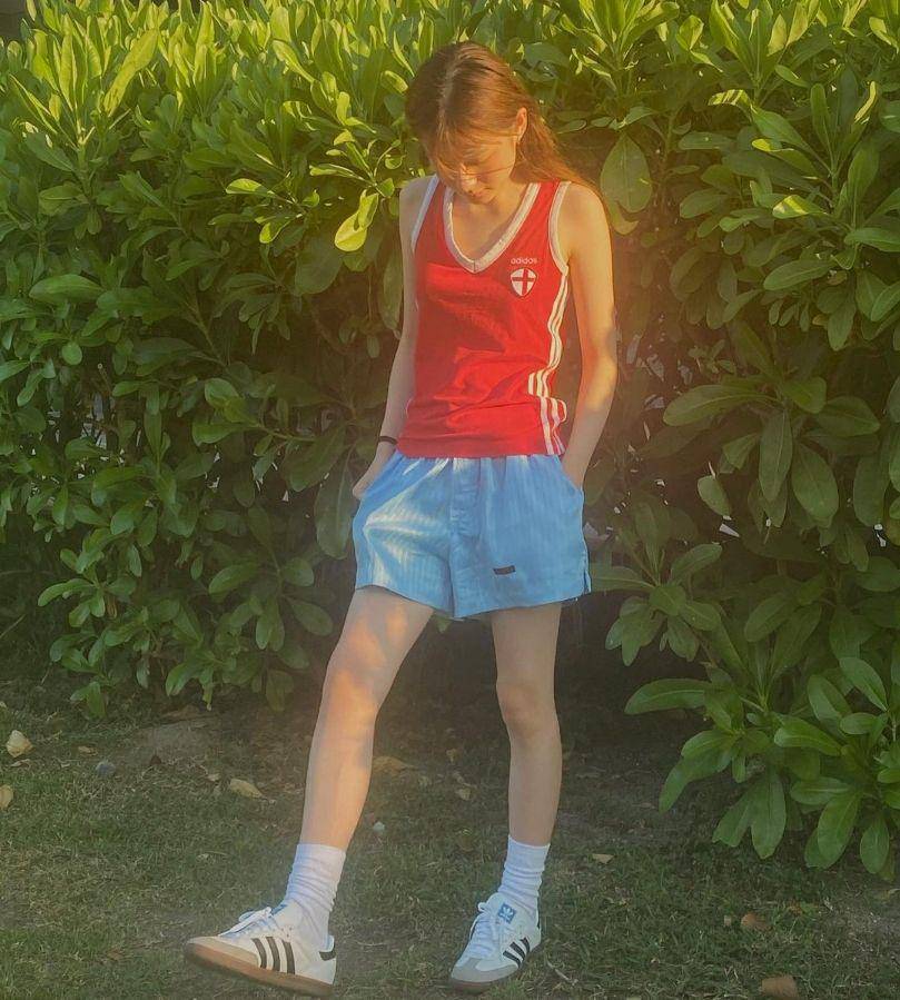 inspirasi outfit biru muda ala Prim Chanikarn (instagram.com/primiily)