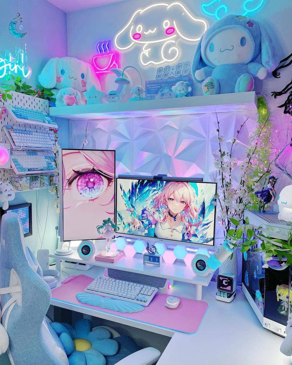 ide set up gaming (instagram.com/c1evergirl)