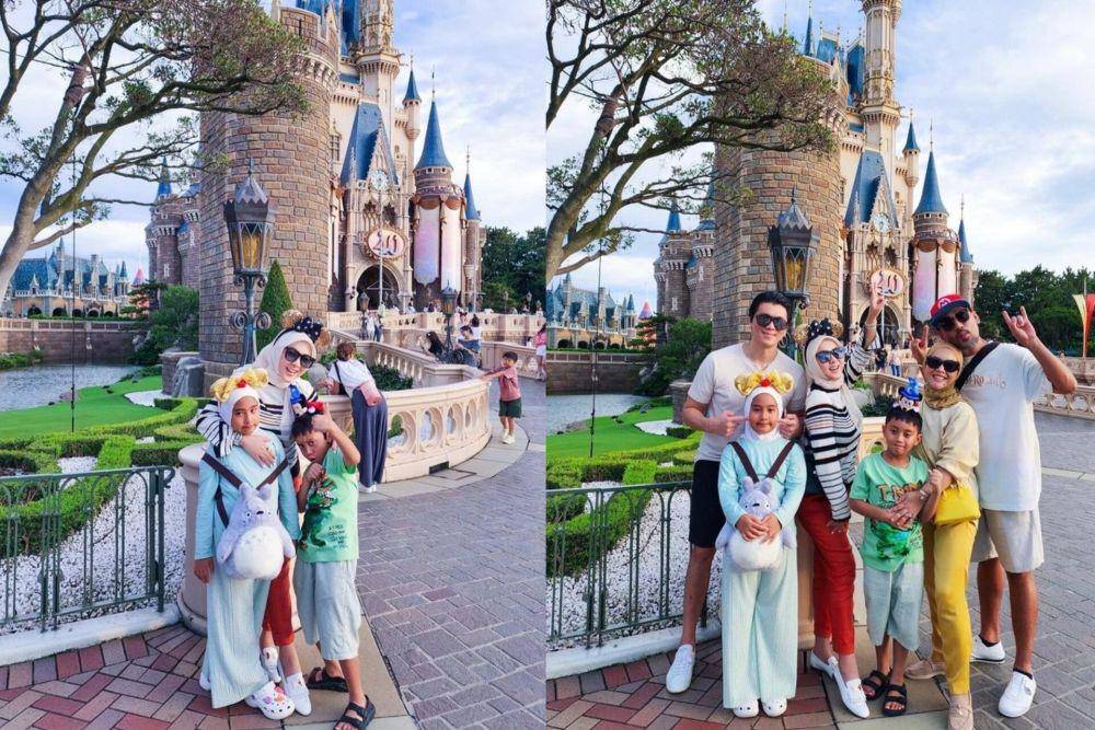 Syahrini di Disneyland ( Instagram.com/princessyahrini)