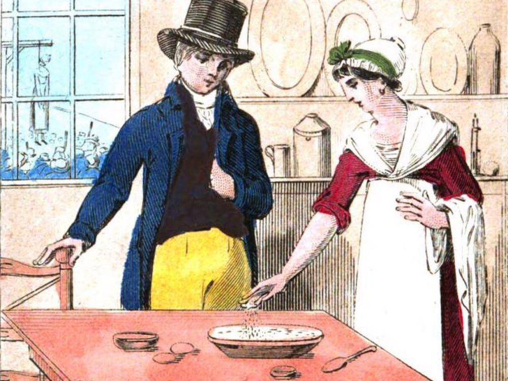 ilustrasi Mary Bateman saat mencampur racun (commons.wikimedia.org/Unknown 19th-century artist)