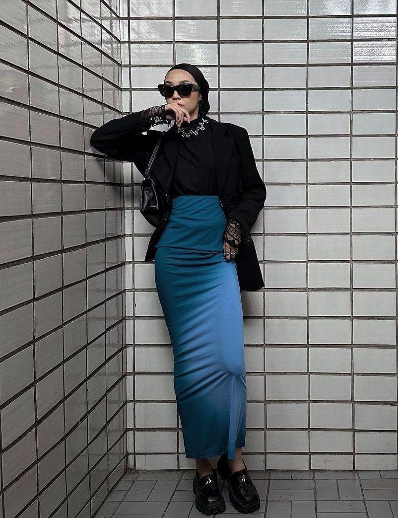 OOTD hijab rok silk (instagdam.com/s.nvta)