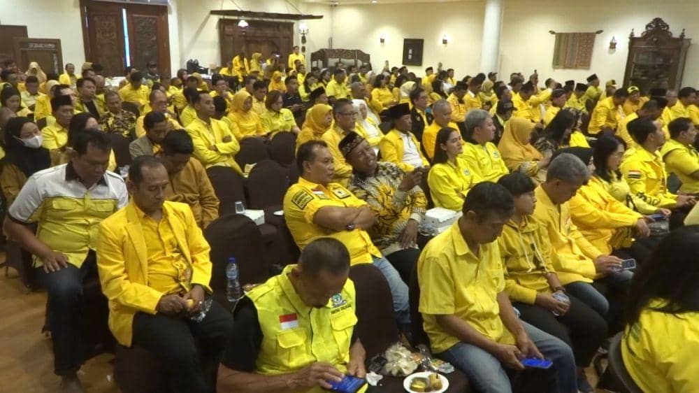 Caleg Partai Golkar di Dapil VI RI saat mendapatkan arahan. IDN Times/ Bramanta Pamungkas