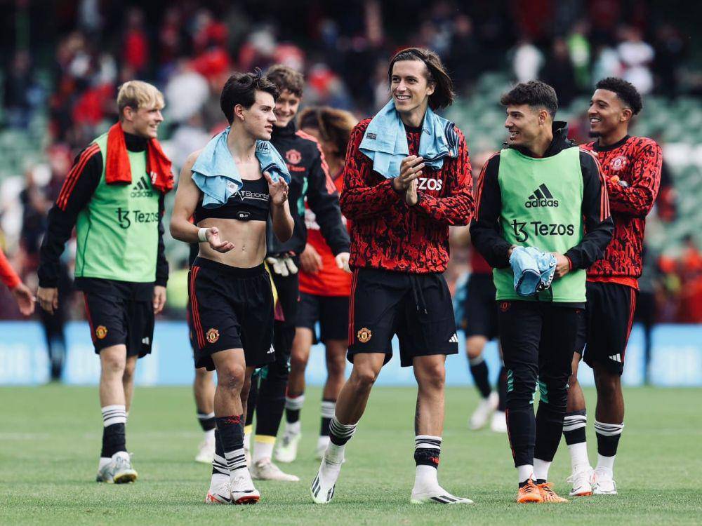 Potret pemain MU usai menghadapi Athletic Bilbao. (Twitter/@ManUtd).