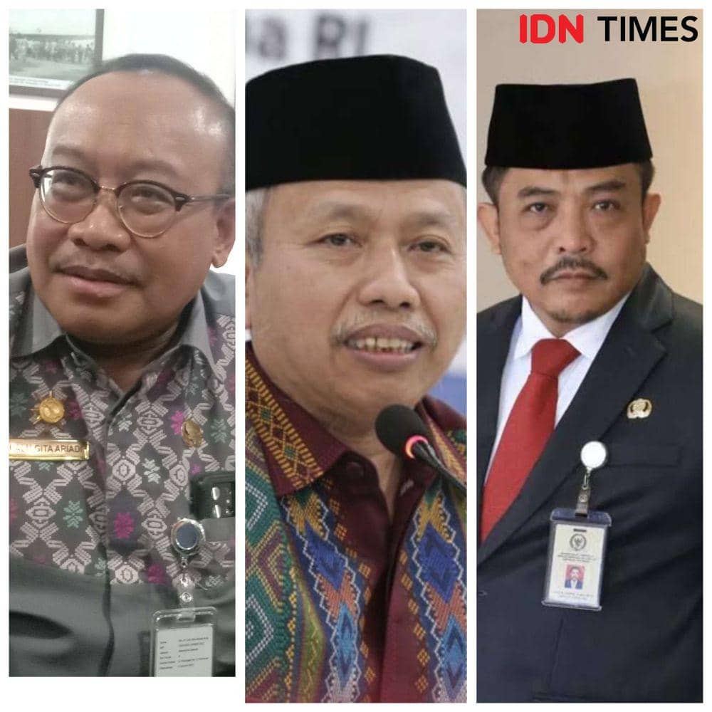 Calon Penjabat Gubernur NTB, Lalu Gita Ariadi, Nizar Ali dan Lalu Niqman Zahir. (IDN Times/Muhammad Nasir)