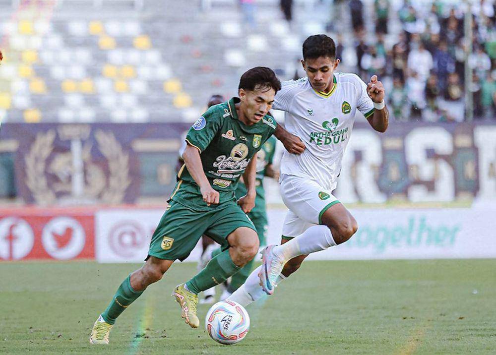 Persebaya Surabaya saat menghadapi Persikabo 1973 pada putaran pertama Liga 1 Indonesia 2023/2024. (instagram.com/officialpersebaya)