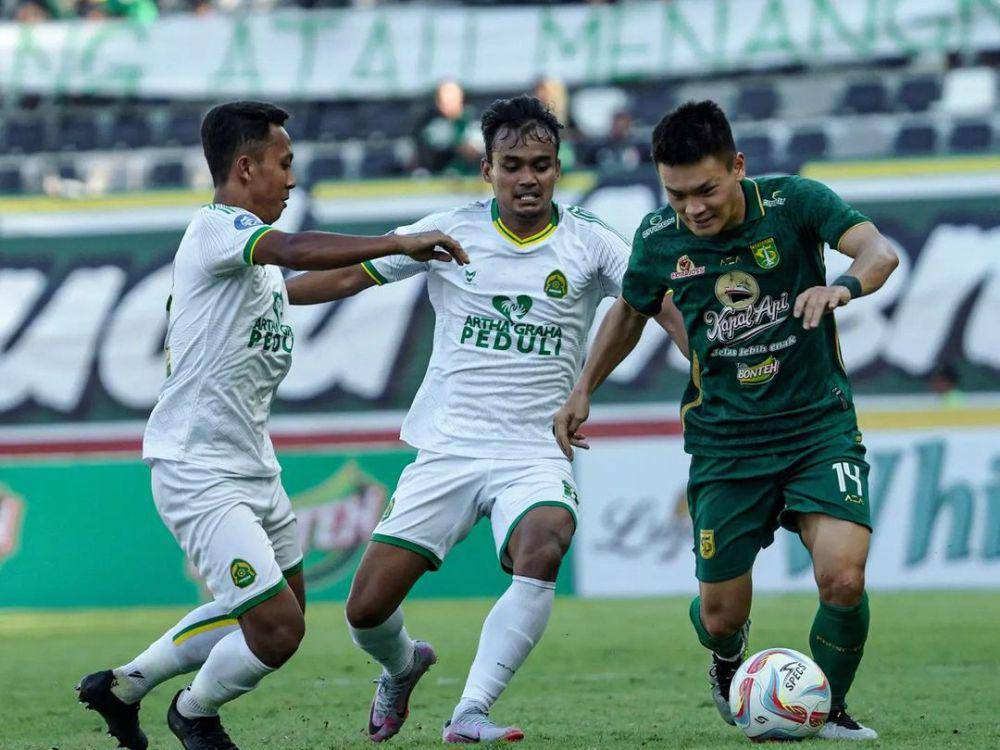 Persebaya Surabaya saat menghadapi Persikabo 1973 pada putaran pertama Liga 1 Indonesia 2023/2024. (instagram.com/officialpersikabo)