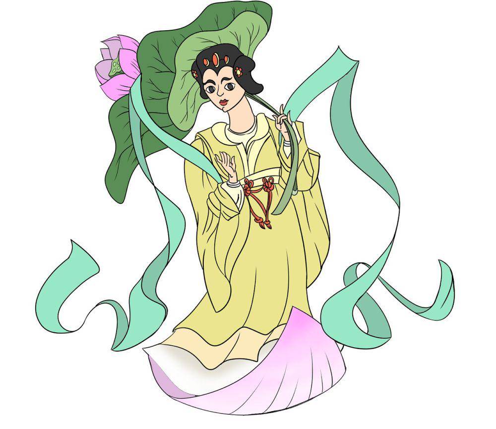 Ilustrasi He Xiangu salah satu Baxian (pixabay.com/bioni)