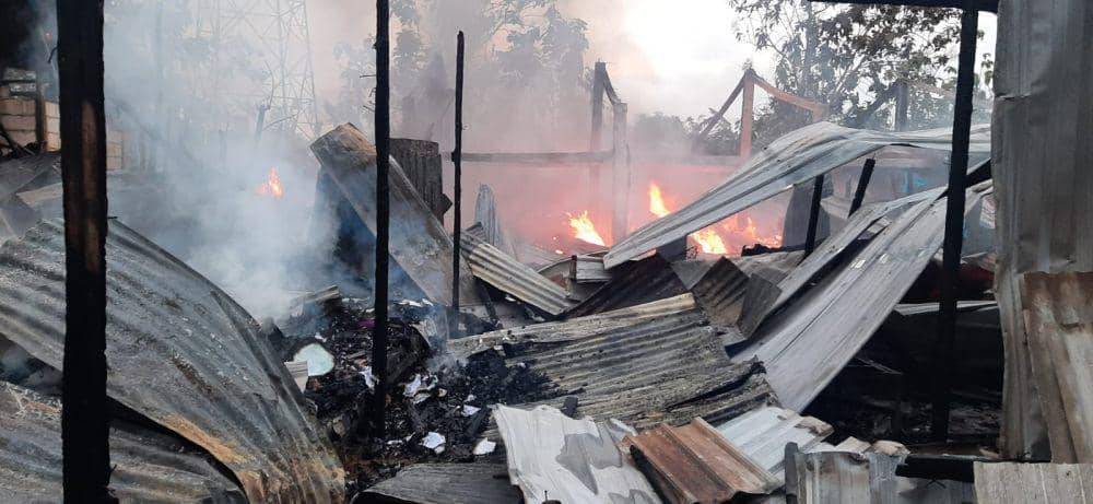 Gudang rosok di Bantul terbakar.(Dok.Polres Bantul)