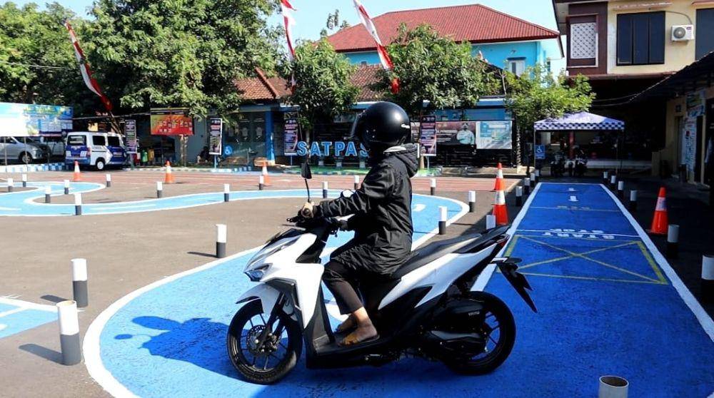 Lintasan ujian SIM C di Polres Magetan/ IDN Times/ Istimewa