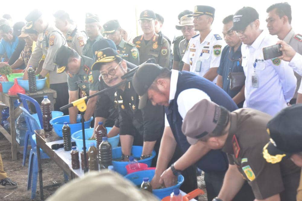 Menteri Pertanian Syahrul Yasin Limpo dan Gubernur Sumsel Herman Deru (Dok: Pemprov Sumsel)