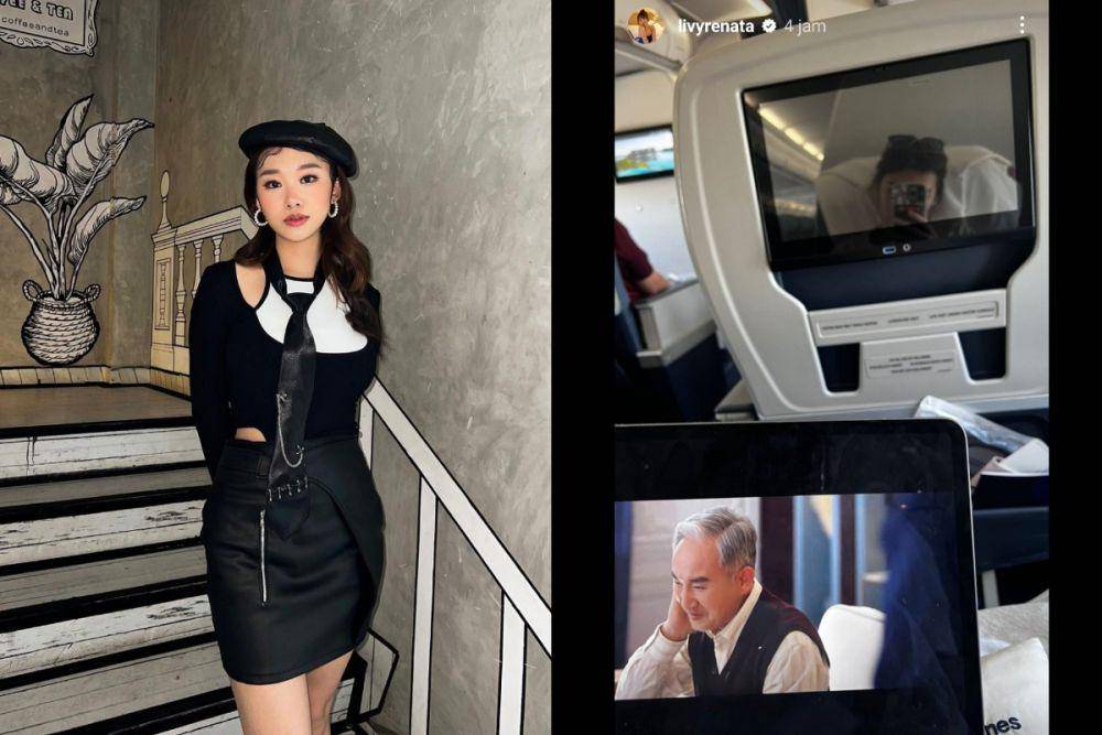 potret Livy Renata nonton drakor King The Land (instagram.com/livyrenata)