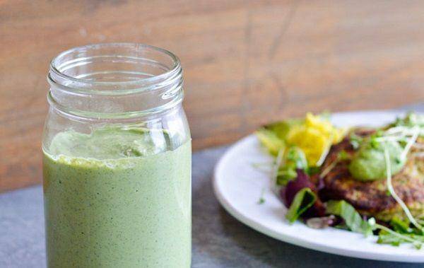 Pumpkin seed cilantro dressing (/eatwellenjoylife.com)