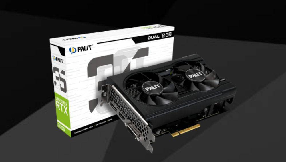 potret VGA Palit Geforce RTX 3050 Dual (palit.com)