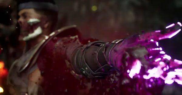 Havik meregenerasi lengannya ( Dok.  NetherRealm Studios / Mortal Kombat 1 )